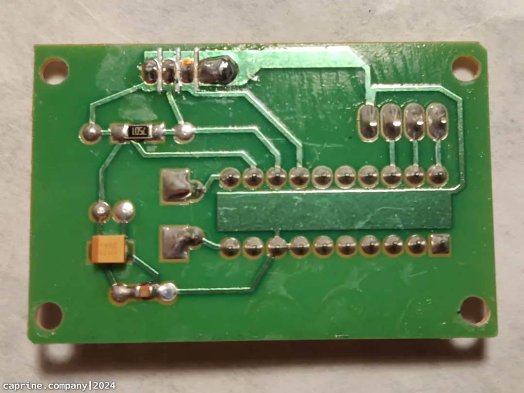 Image of the bottom of the original PCB.